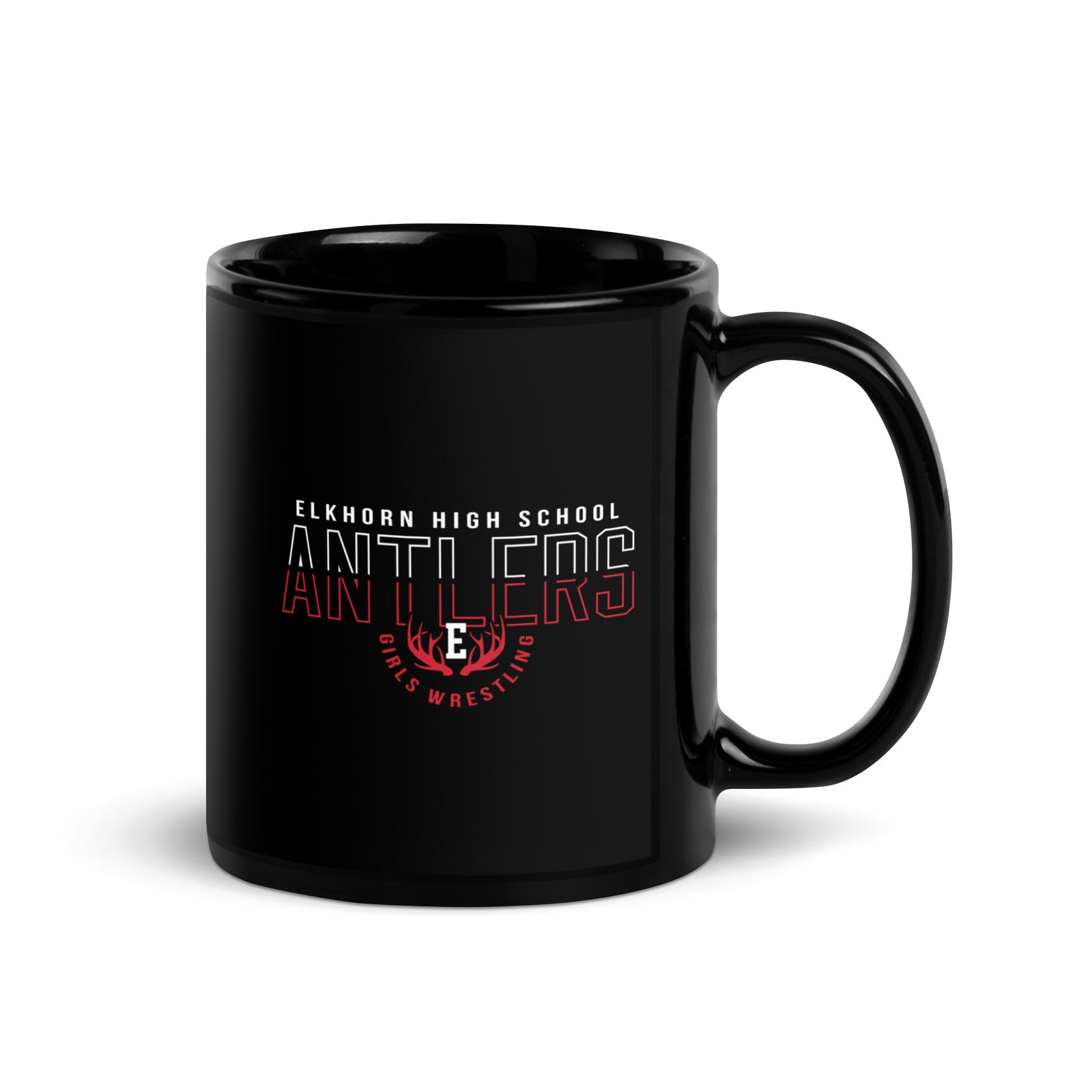 Elkhorn HS Black Glossy Mug
