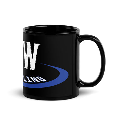 Olathe Northwest HS Wrestling Black Glossy Mug