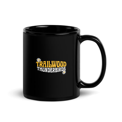 Trailwood Daisy Black Glossy Mug