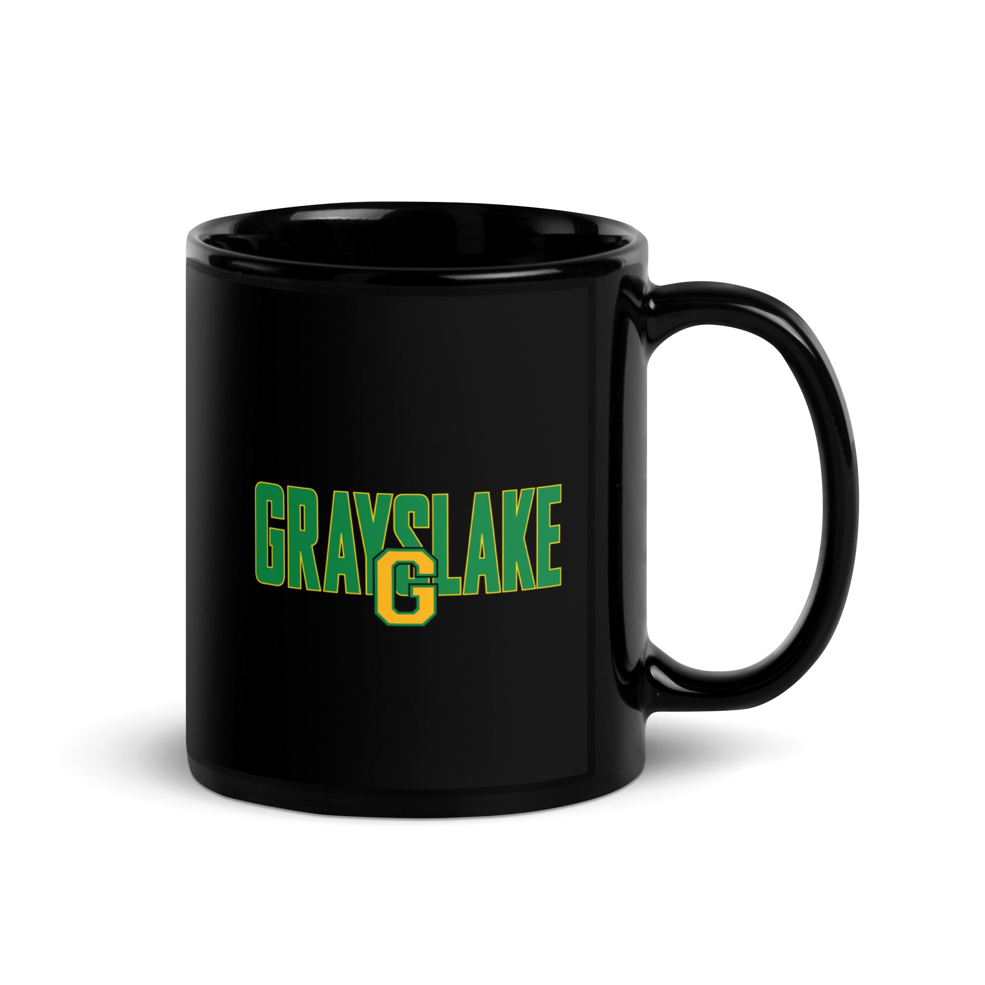 Grayslake Wrestling Club Black Glossy Mug