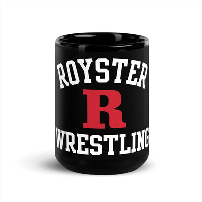 Royster Rockets Wrestling Black Glossy Mug