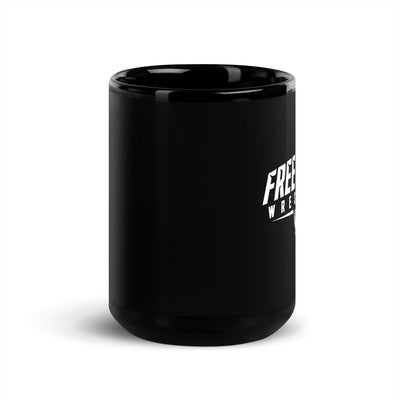 Lawrence Free State Wrestling Black Glossy Mug