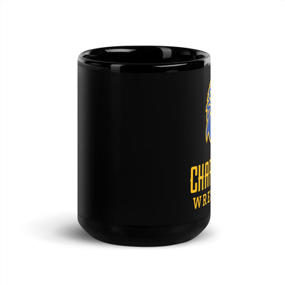 Chaparral High School Wrestling Black Glossy Mug