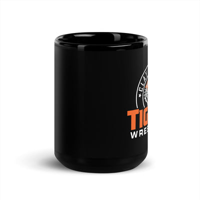 Clay Center Wrestling Black Glossy Mug