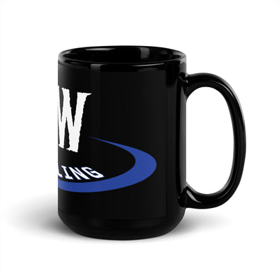 Olathe Northwest HS Wrestling Black Glossy Mug