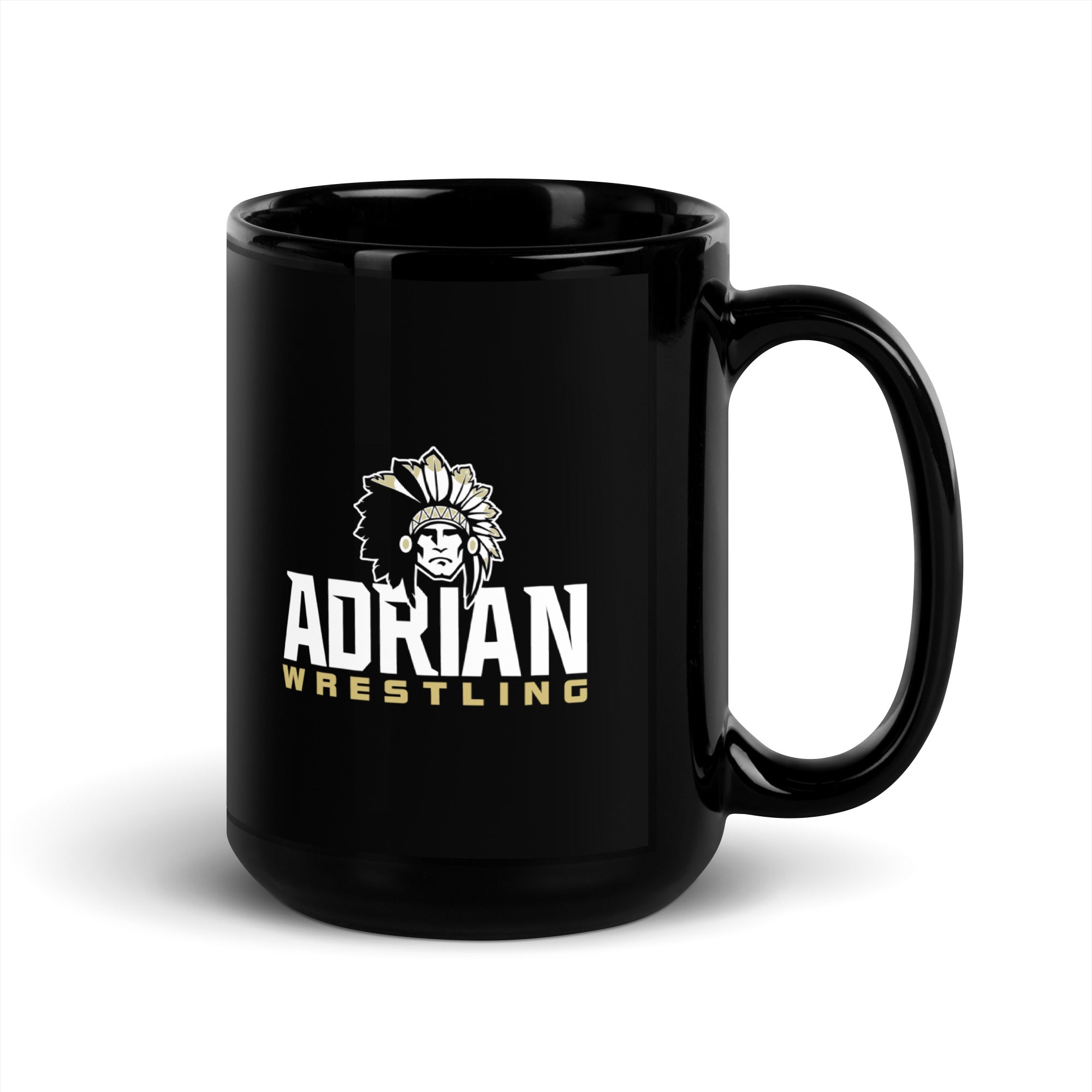 Adrian Wrestling Black Glossy Mug