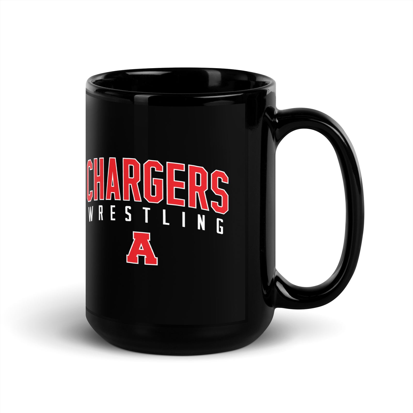 Albuquerque Academy Wrestling Black Glossy Mug