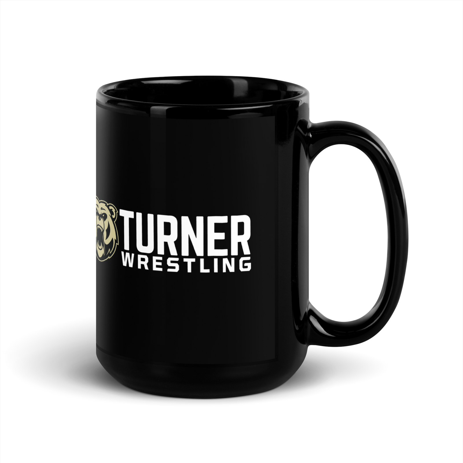 Turner Wrestling Club Black Glossy Mug