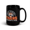 Clay Center Wrestling Black Glossy Mug