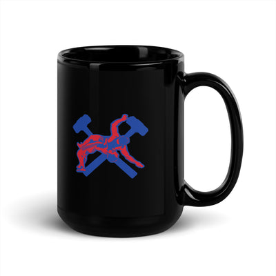 Wrecking Crew Wrestling Black Glossy Mug