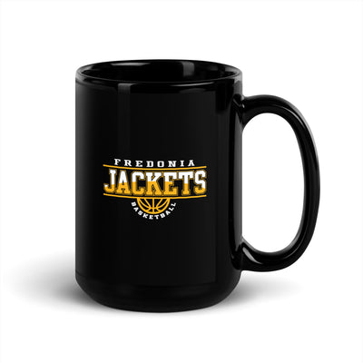 Fredonia Jackets Basketball Black Glossy Mug