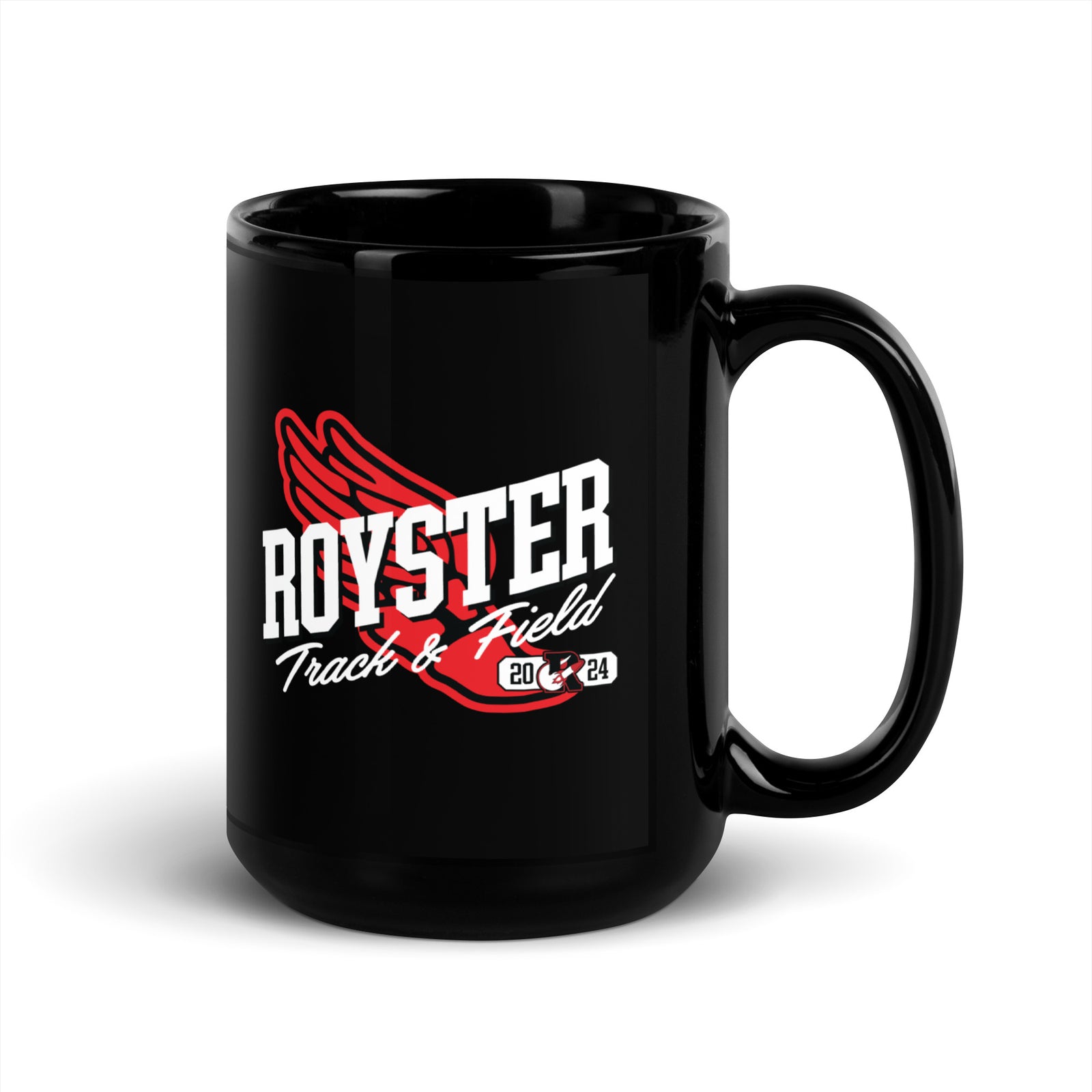Royster Rockets Track & Field Black Glossy Mug