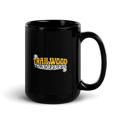 Trailwood Daisy Black Glossy Mug