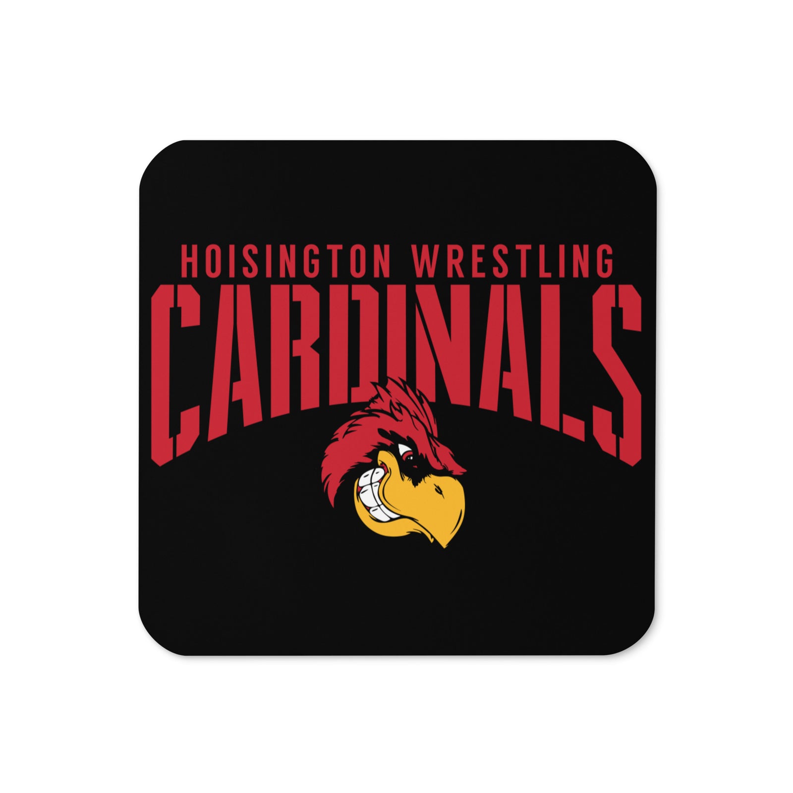 Hoisington Cardinals Wrestling Cork Back Coaster