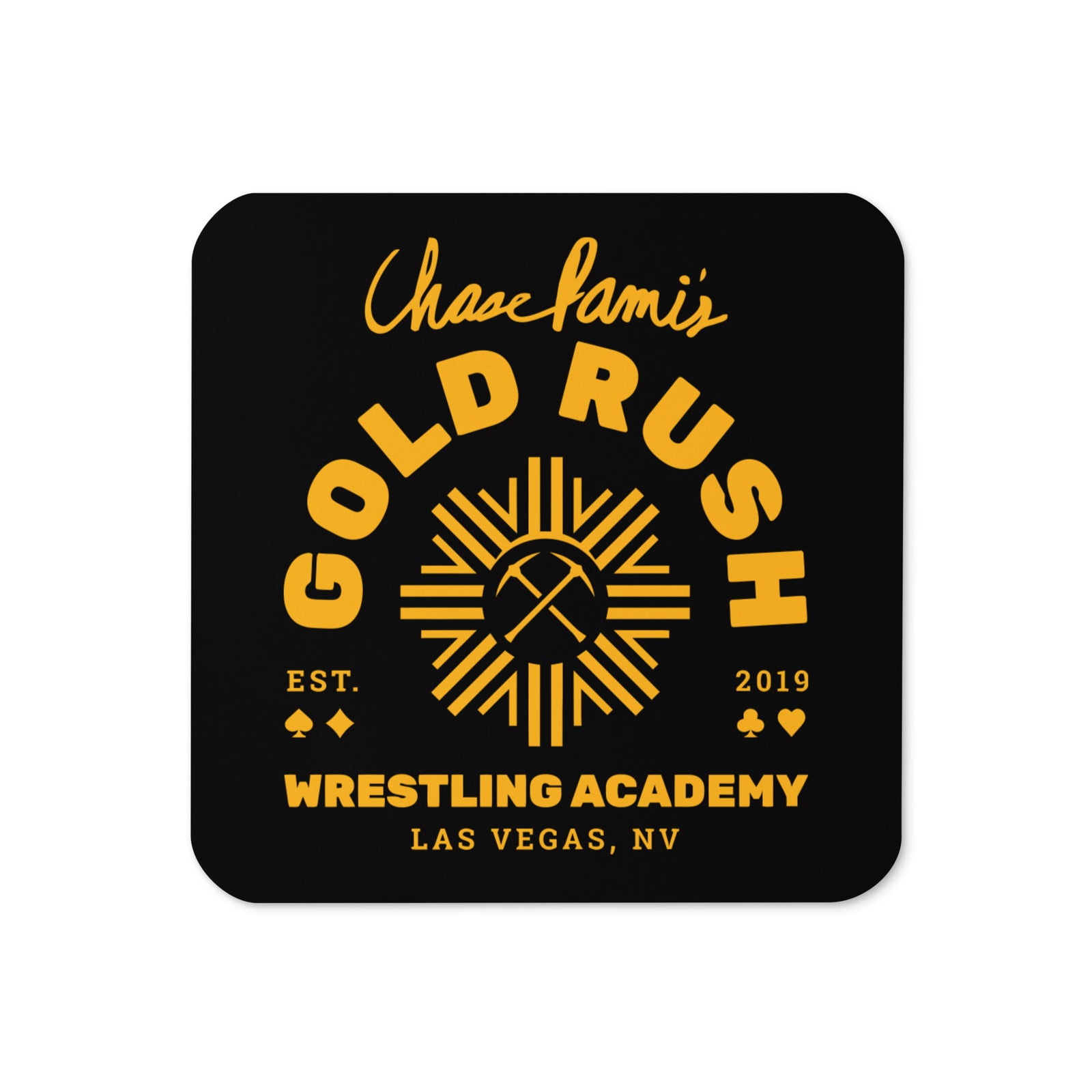 Gold Rush Wrestling Cork Back Coaster