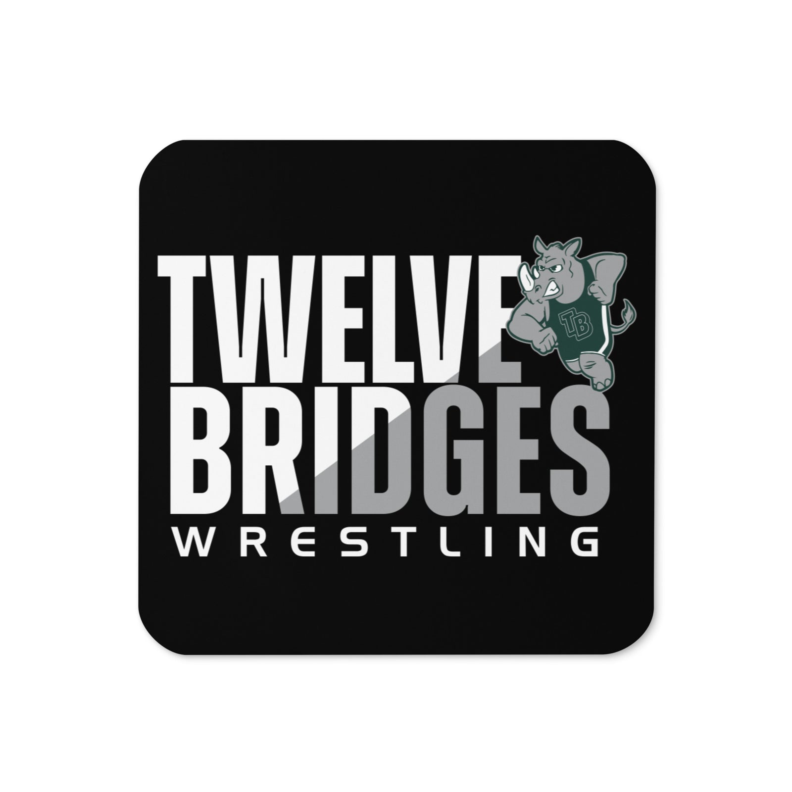 Twelve Bridges Wrestling Cork Back Coaster