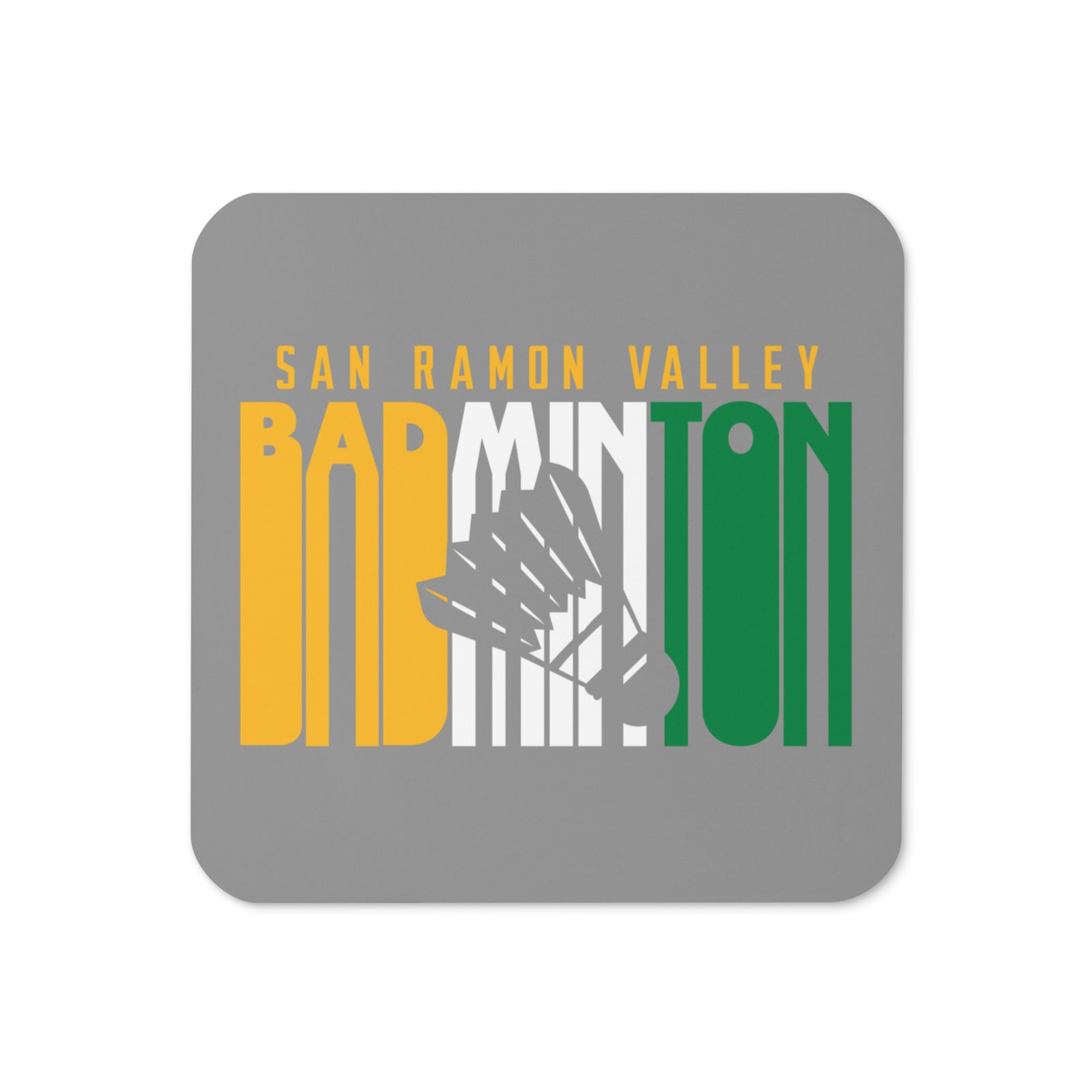 San Ramon Valley Badminton Cork Back Coaster