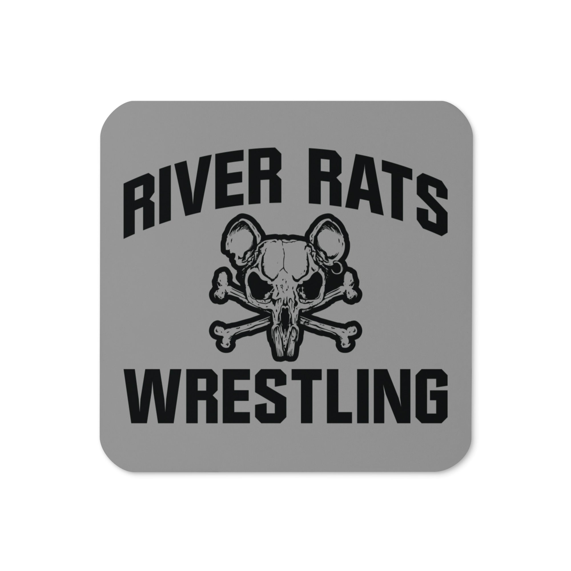 River Rats Wrestling Cork Back Coaster