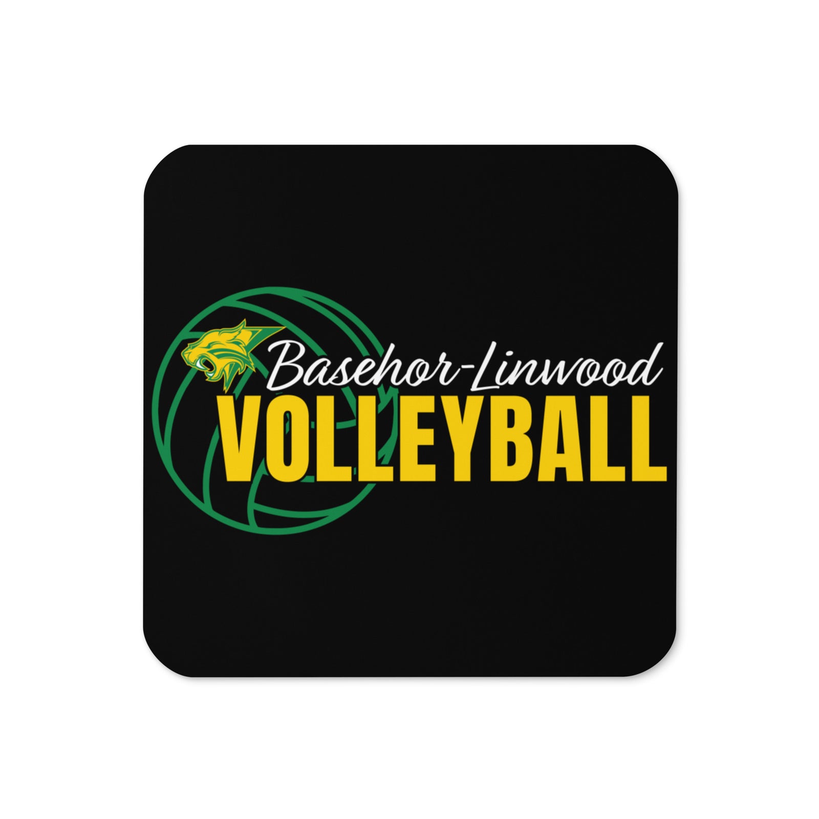 Basehor-Linwood Volleyball Cork Back Coaster