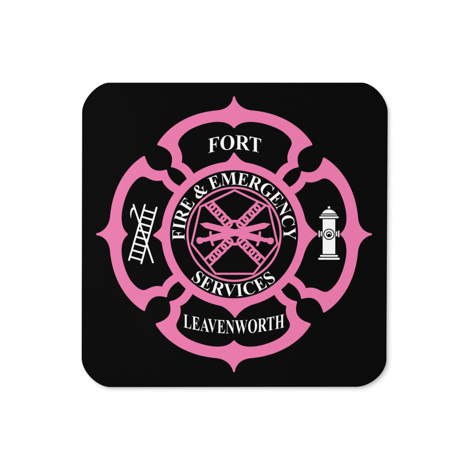 Fort Leavenworth Fire Department Cork Back Coaster