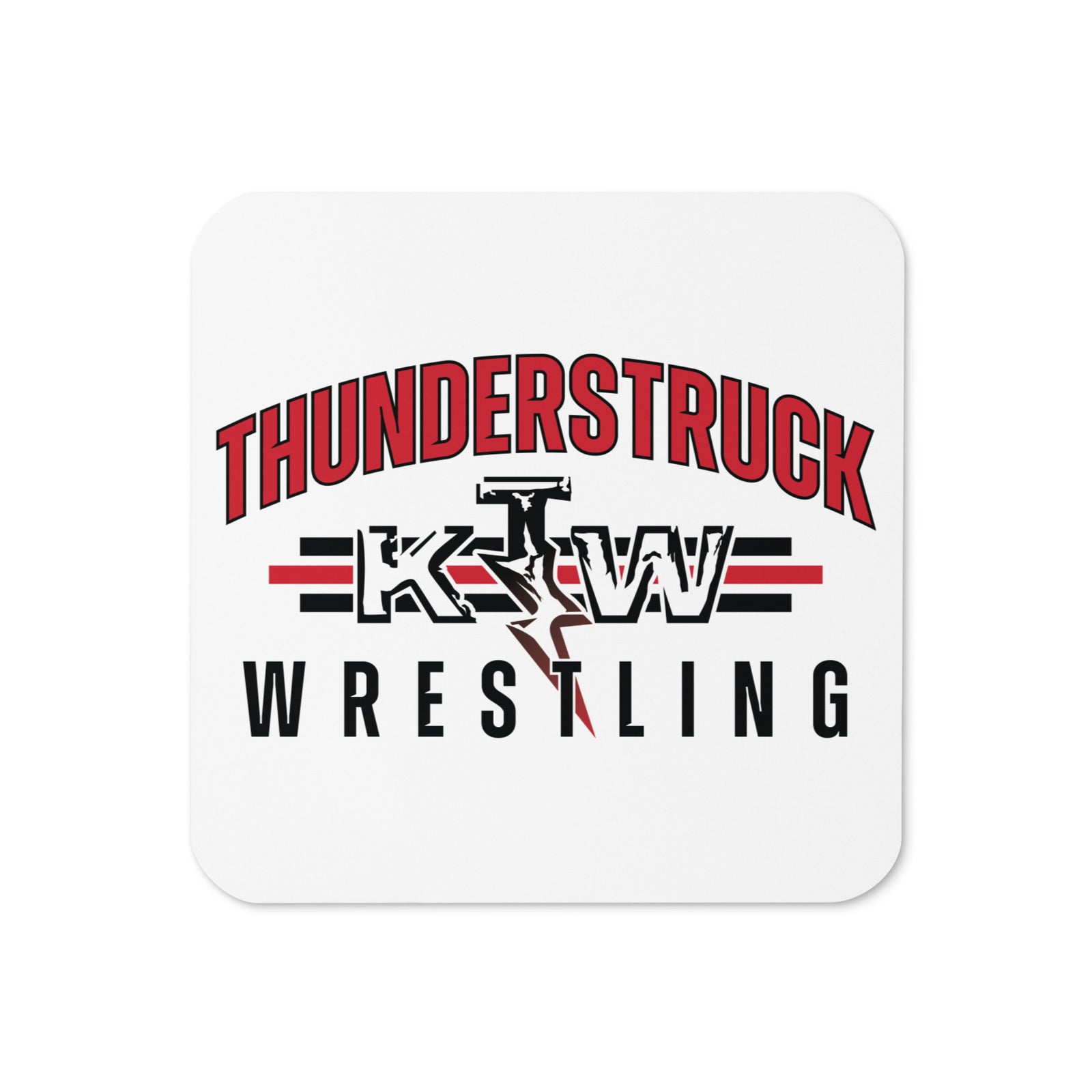 Kansas Thunderstruck Wrestling Cork Back Coaster