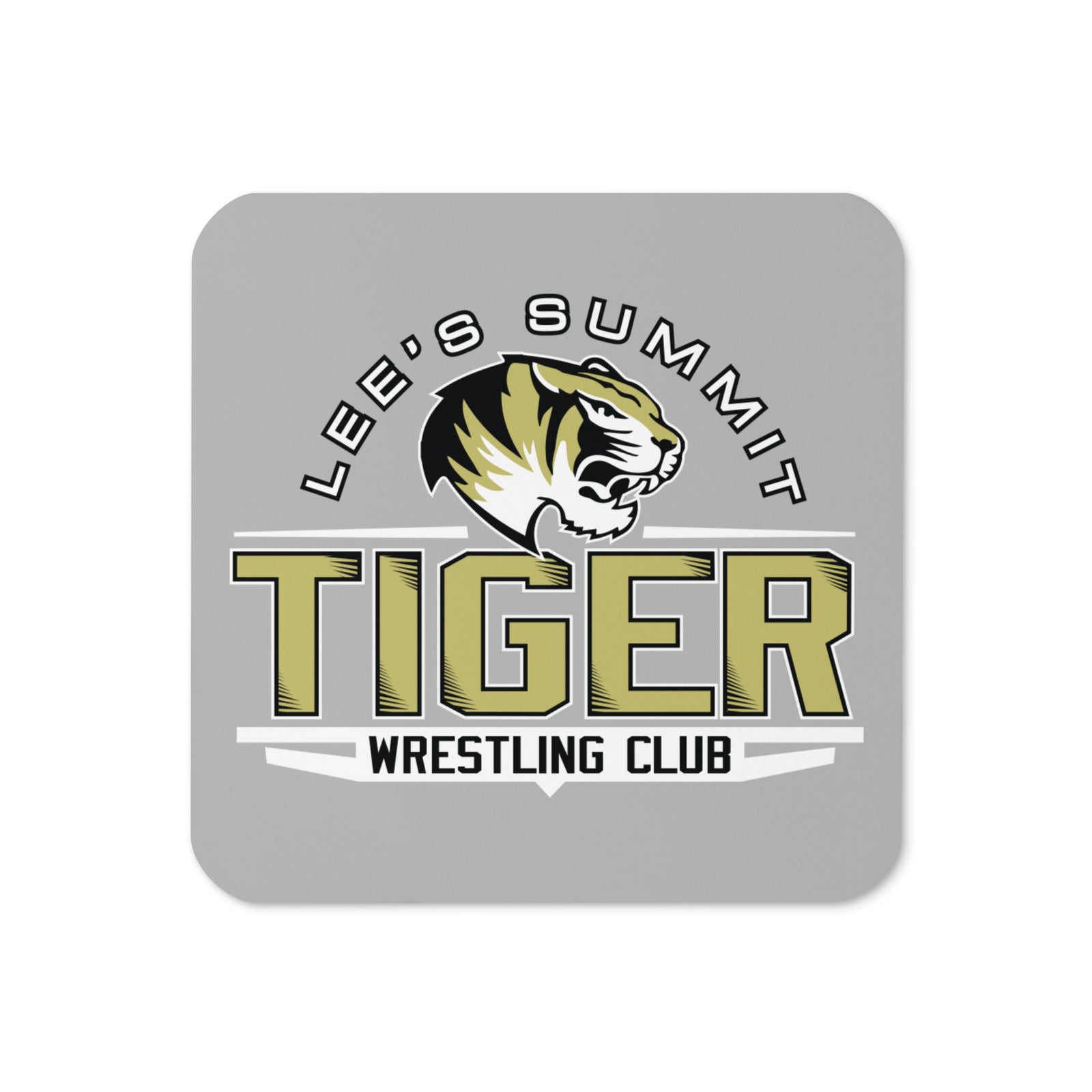 Lees Summit Tiger Wrestling Club Cork Back Coaster