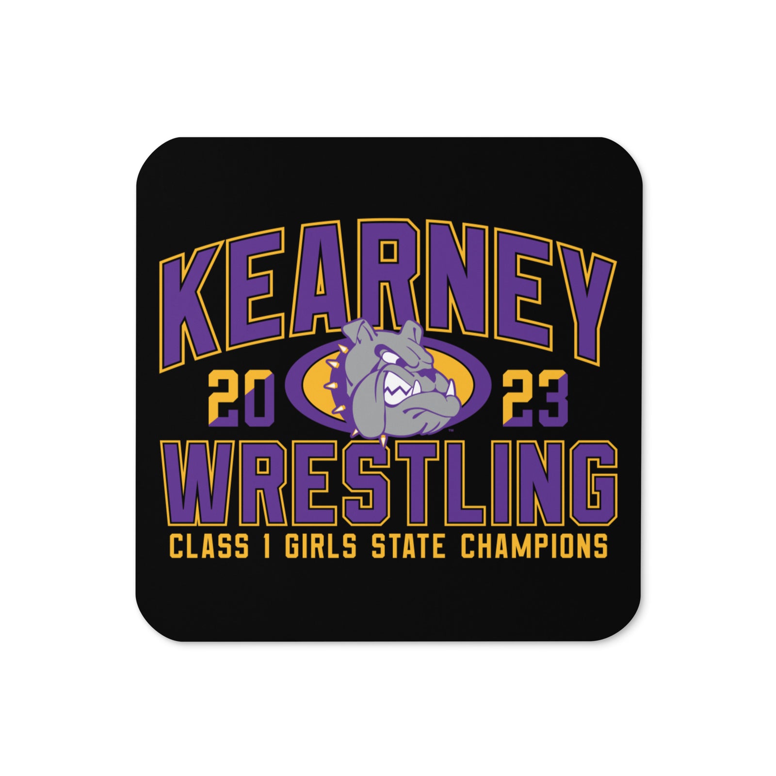 Kearney Wrestling Girls State Champs Cork Back Coaster