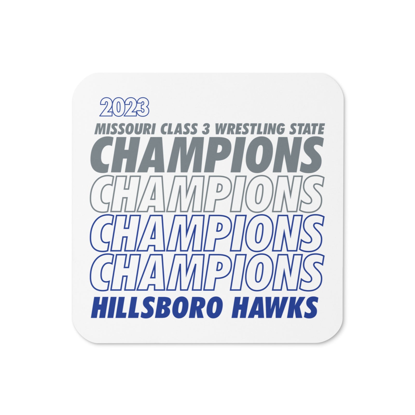 Hillsboro High School Cork Back Coaster