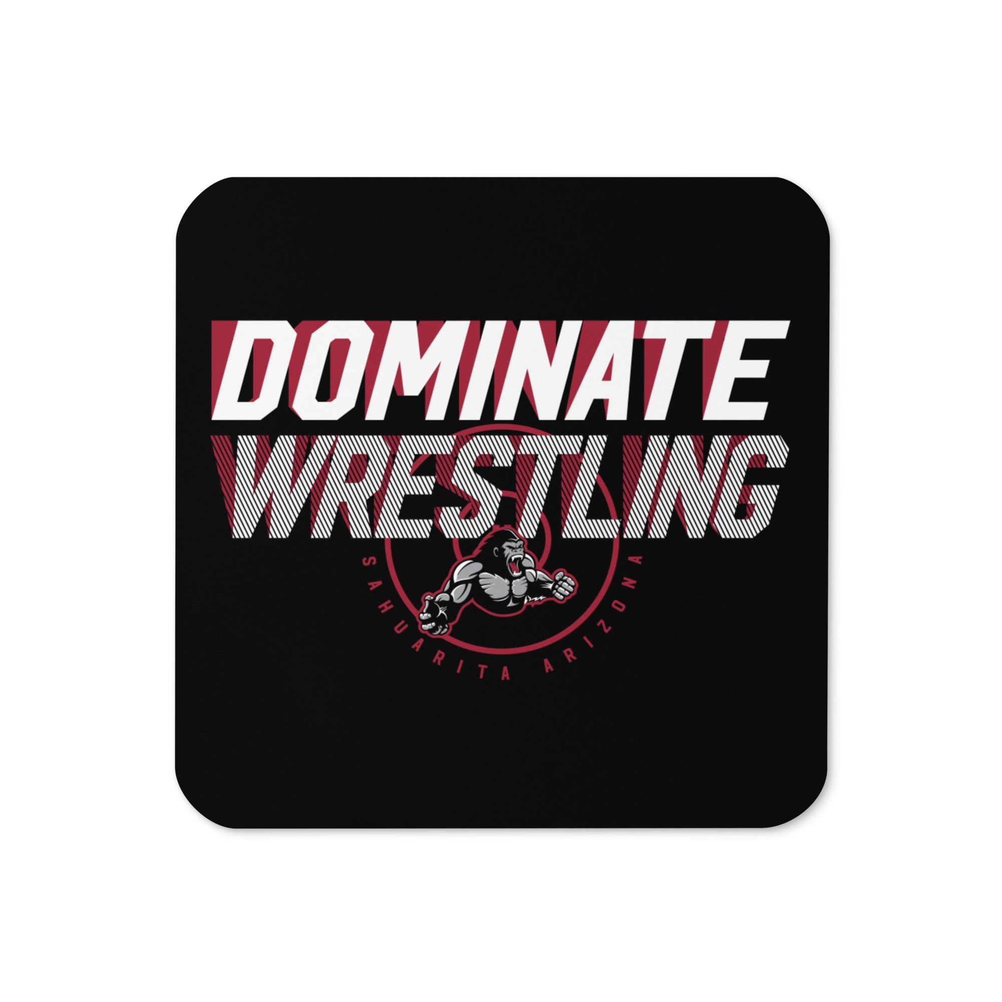 Dominate Wrestling Cork Back Coaster