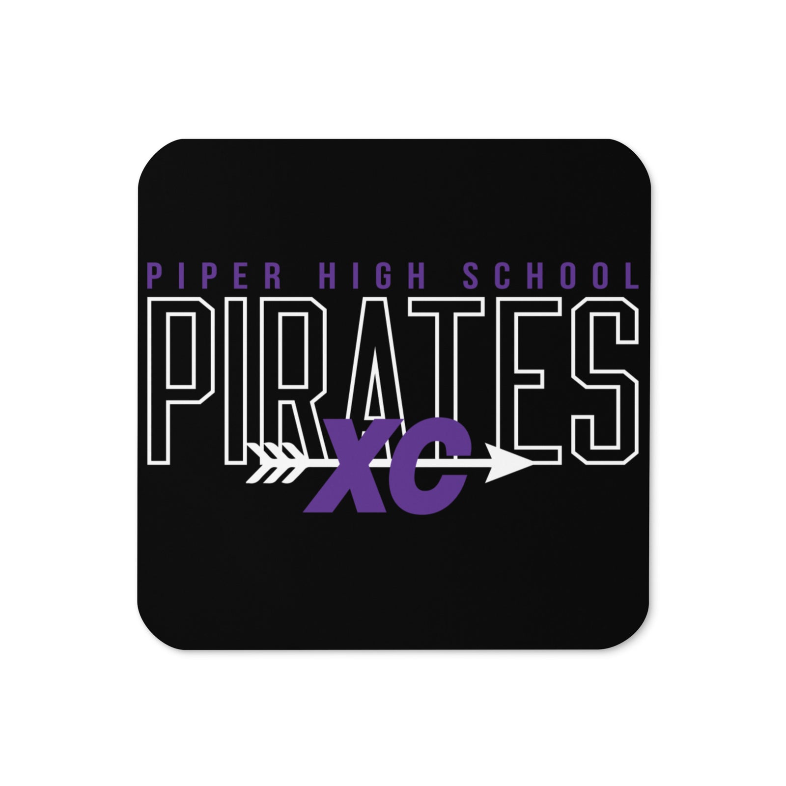 Piper High School Pirates XC Cork Back Coaster