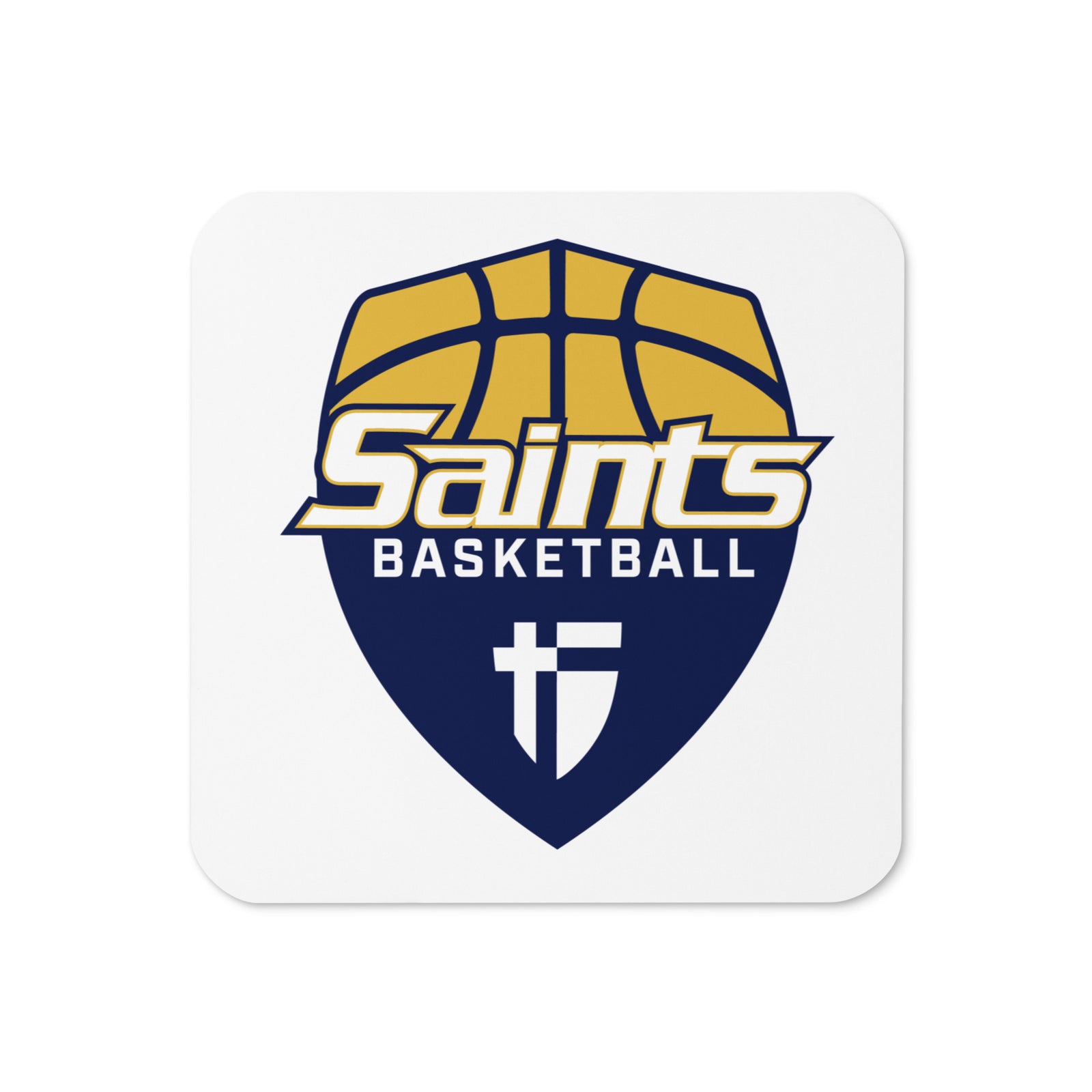 Saints Basketball Cork Back Coaster