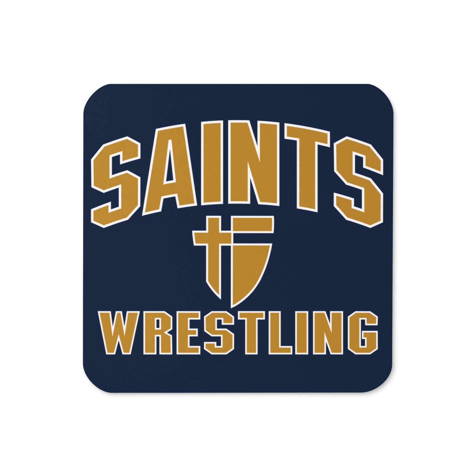 Saints Wrestling Cork Back Coaster