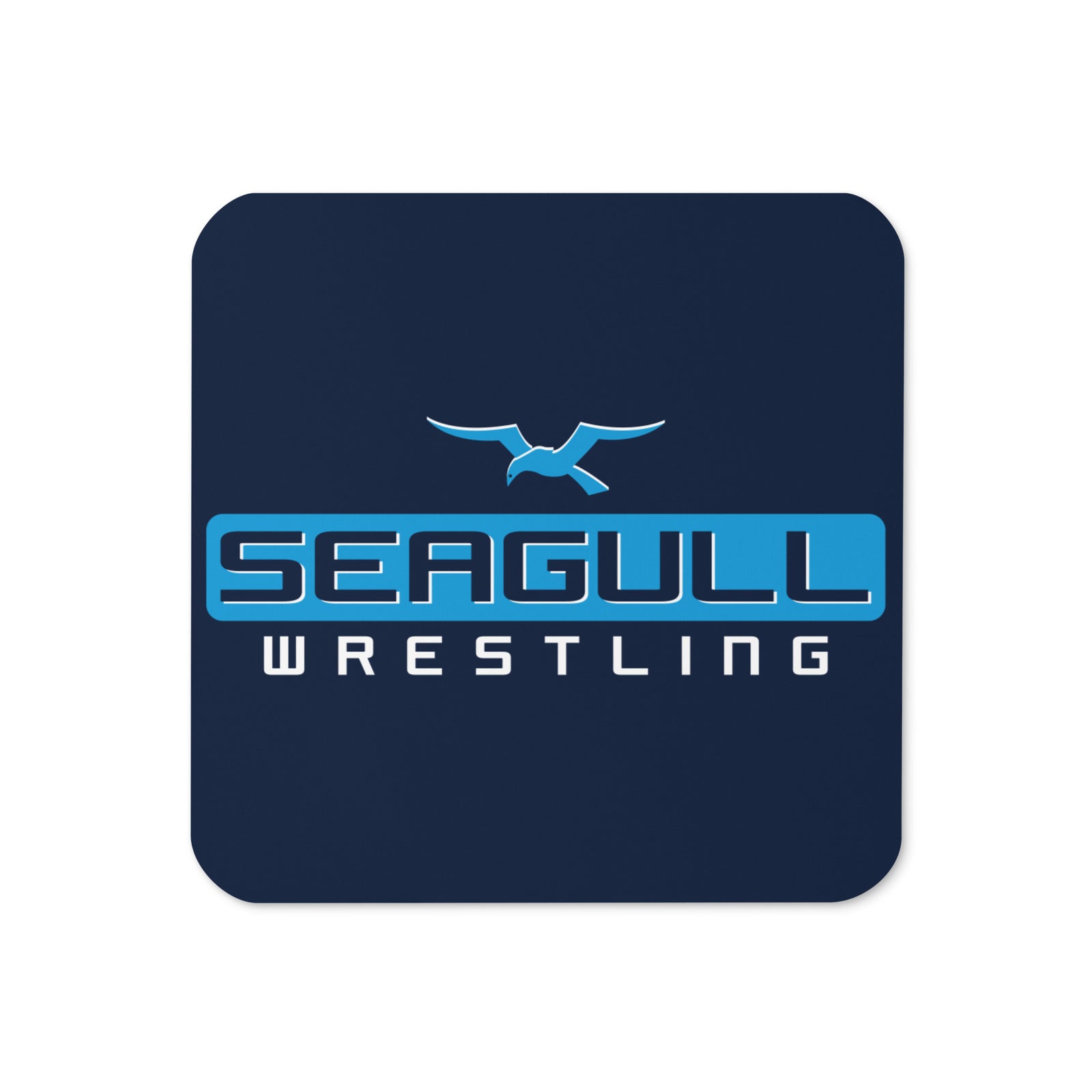Seagull Wrestling Cork Back Coaster