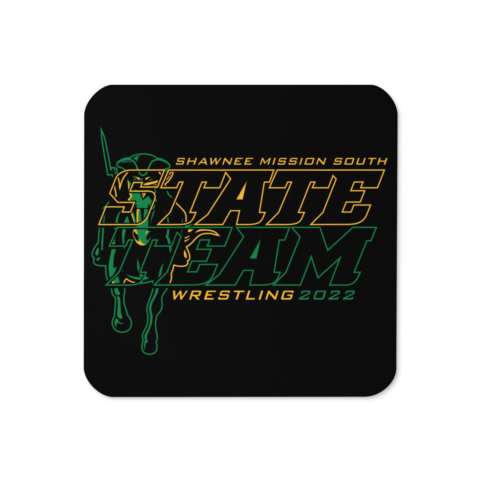 Shawnee Mission South State Cork Back Coaster