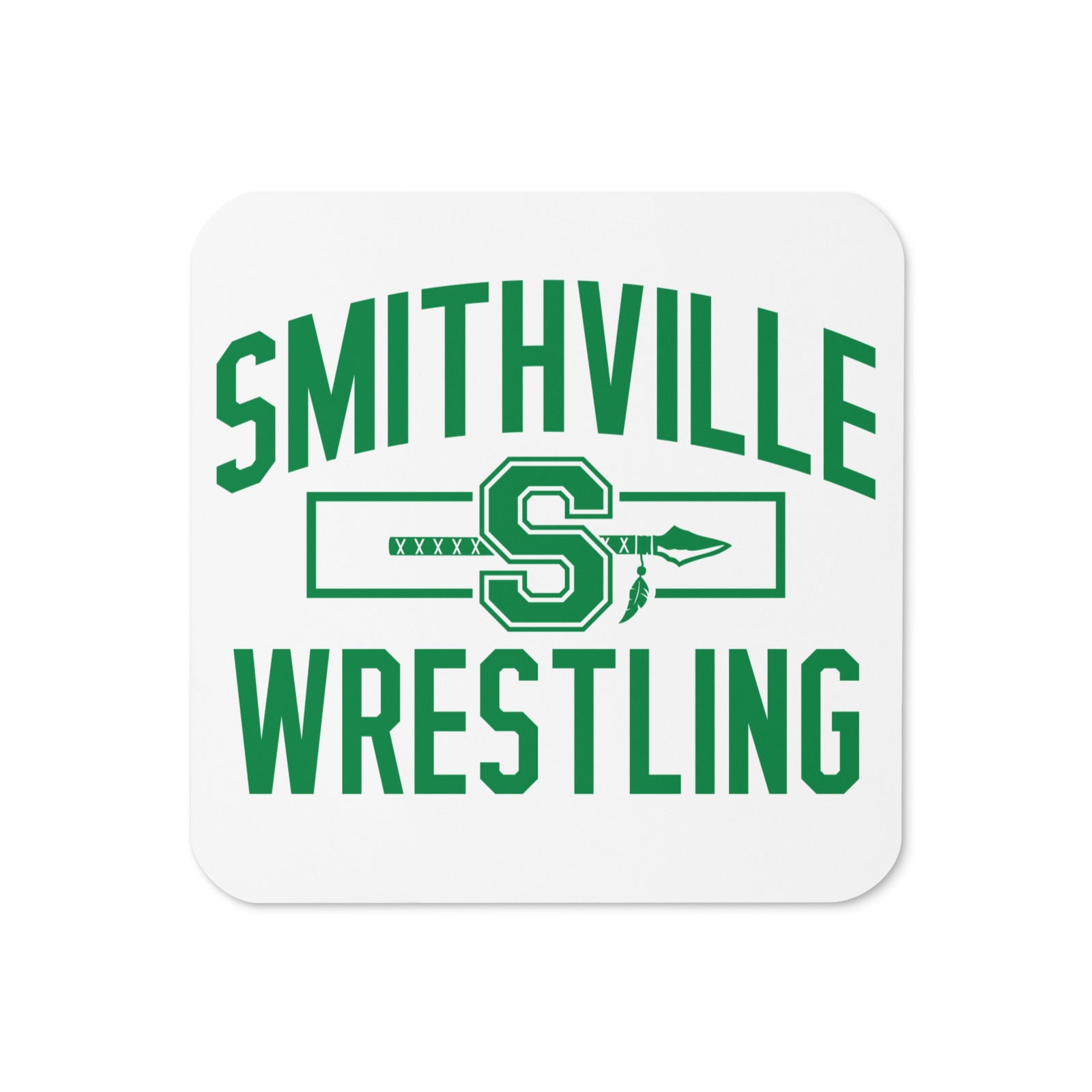 Smithville Wrestling Arch Cork Back Coaster