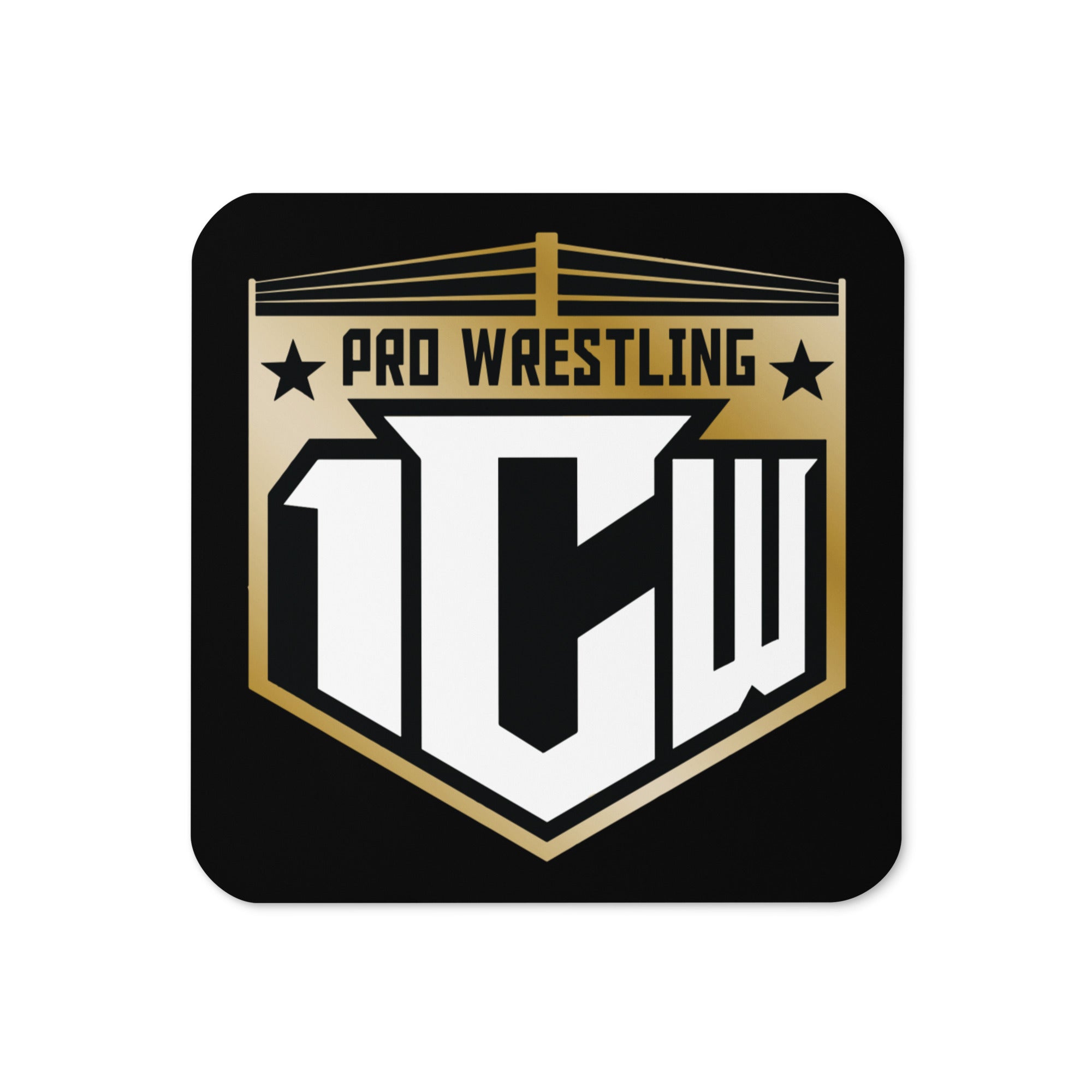 1CW Pro Wrestling Cork Back Coaster