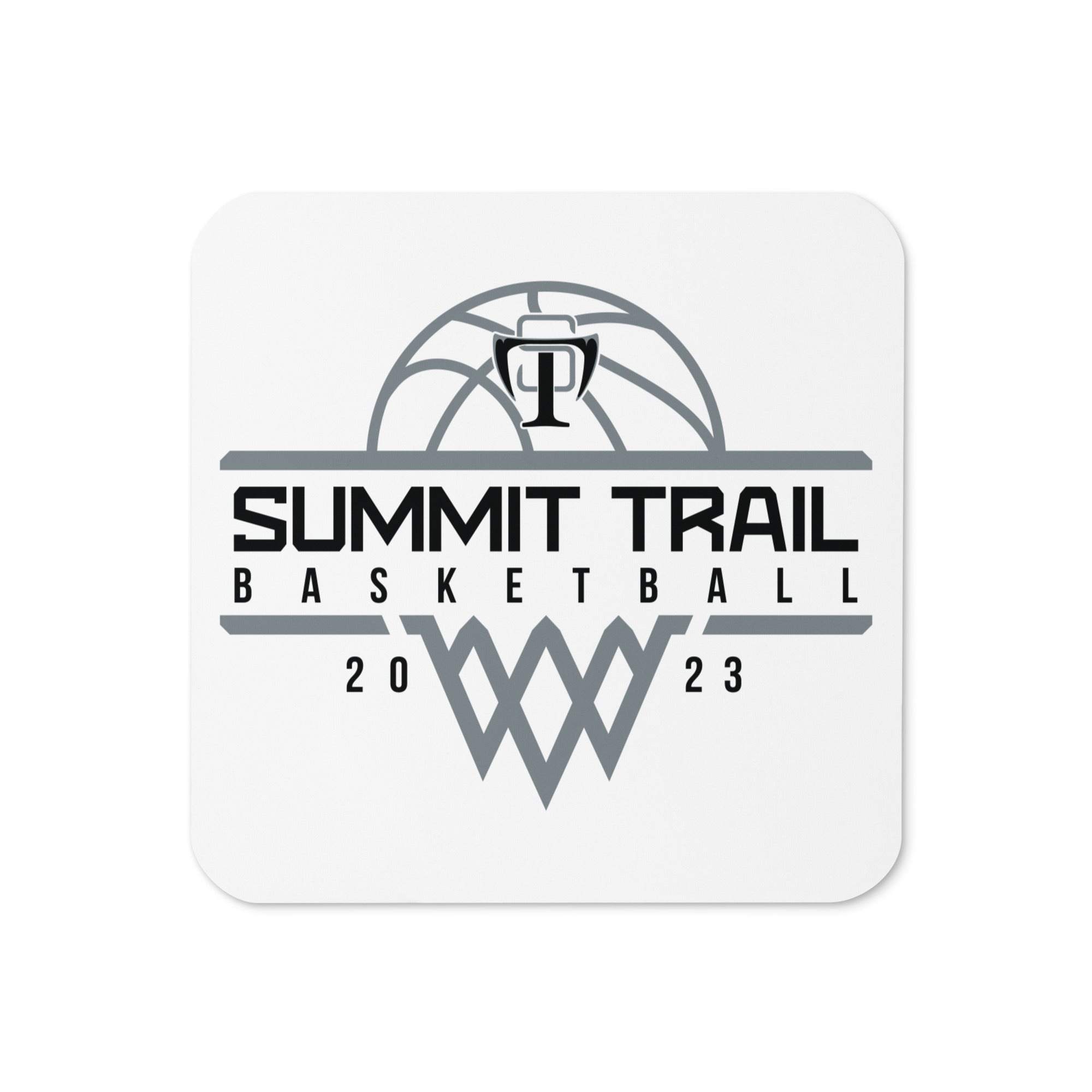 Summit Trail Middle School Basketball Cork Back Coaster