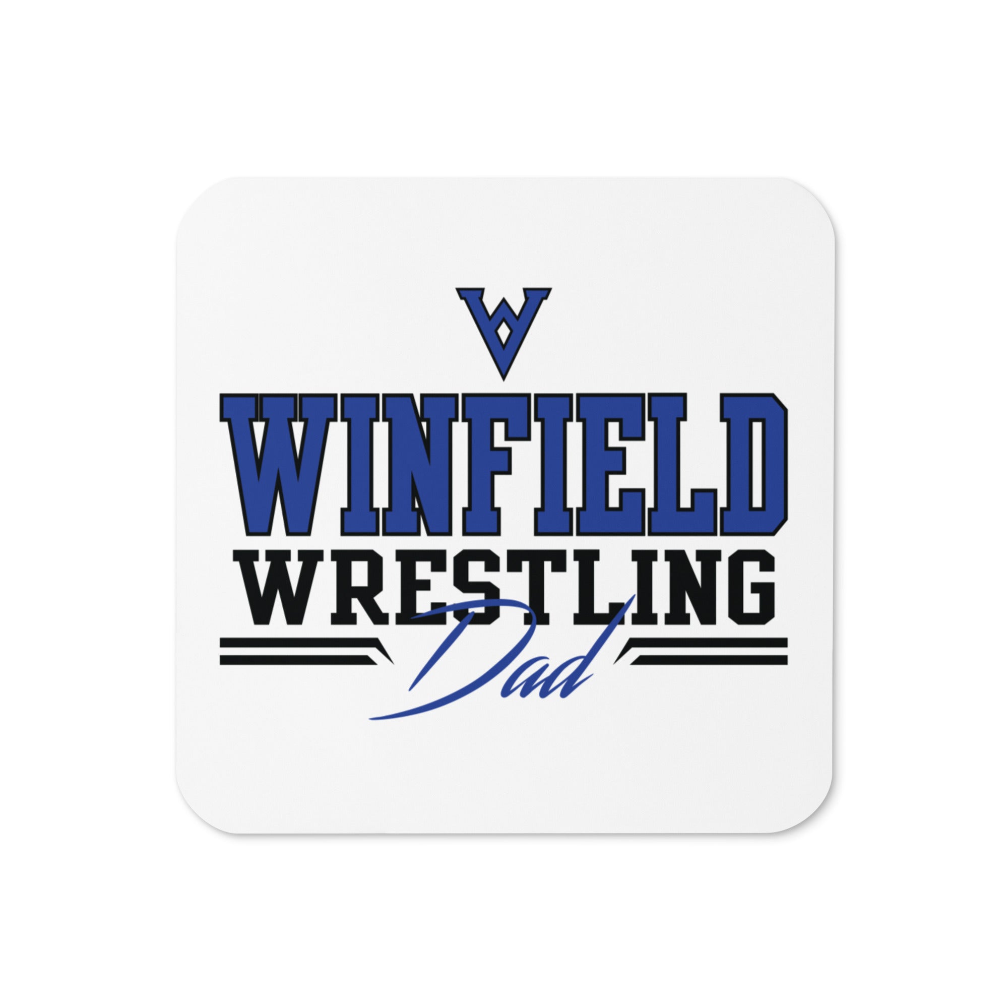Winfield Wrestling Cork Back Coaster