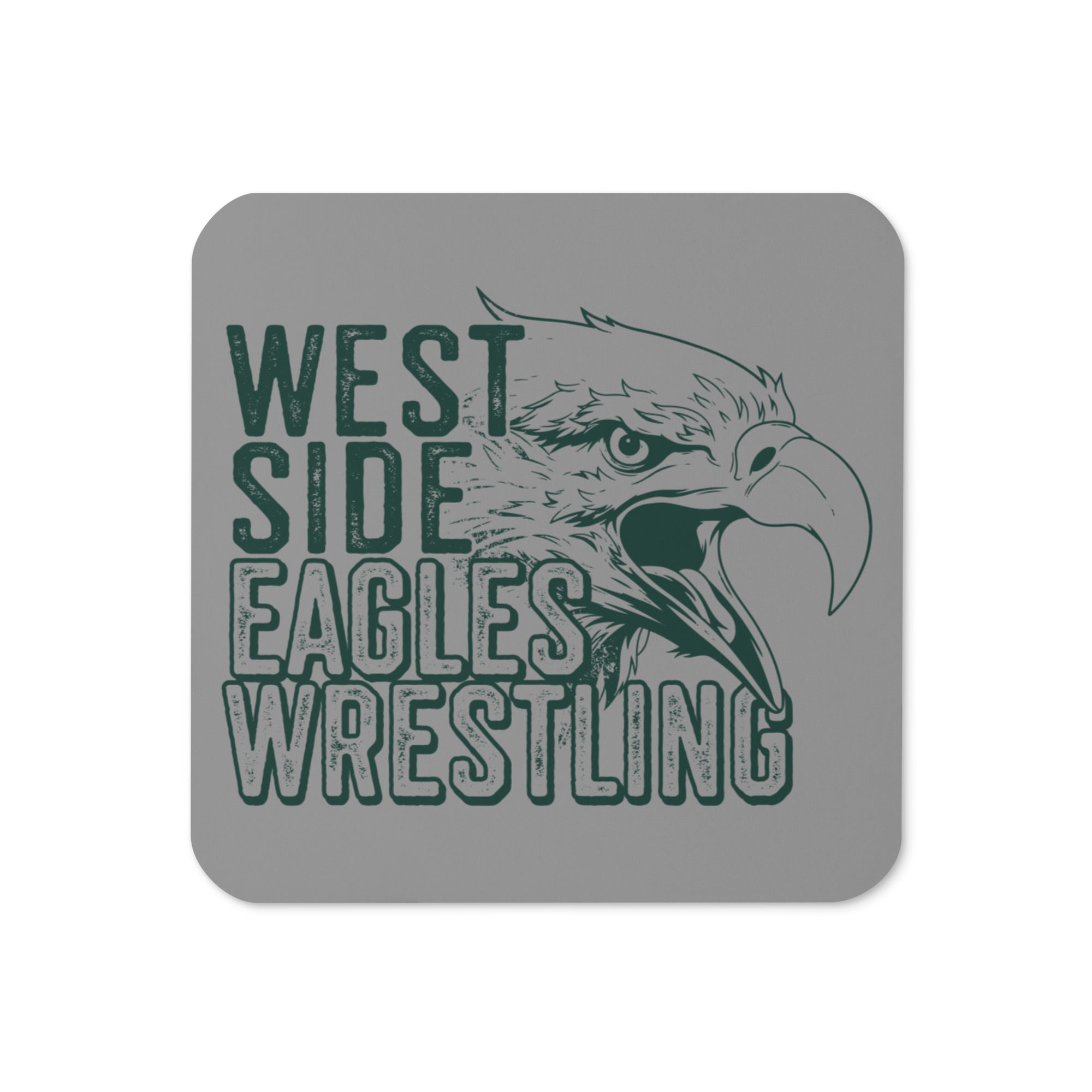 West Side Eagles Wrestling Cork Back Coaster
