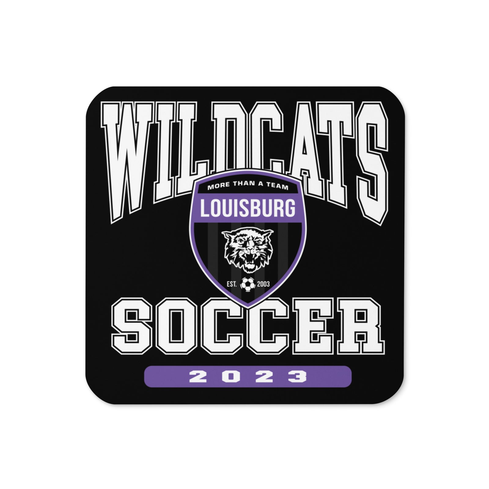 Louisburg High School Soccer Cork Back Coaster