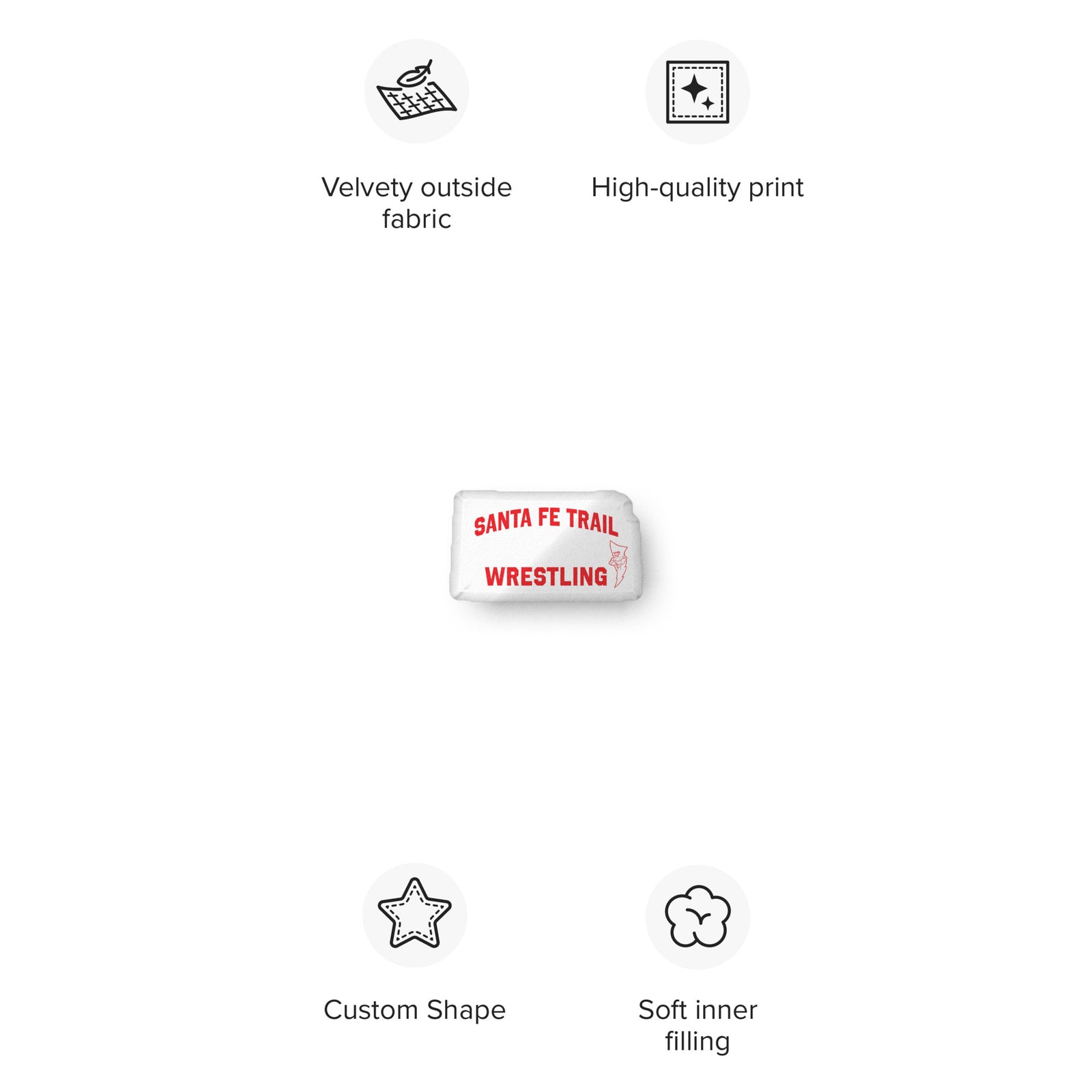 Santa Fe Trail Wrestling Custom-shaped pillow