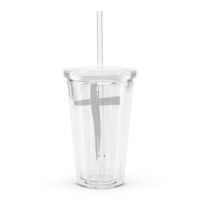 St. Stephen Lutheran Church Cross Only Plastic Tumbler with Straw