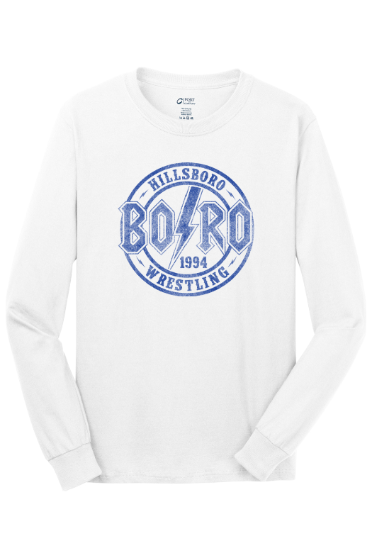 Hillsboro HS Wrestling Port & Company - Long Sleeve Core Cotton Tee. PC54LS