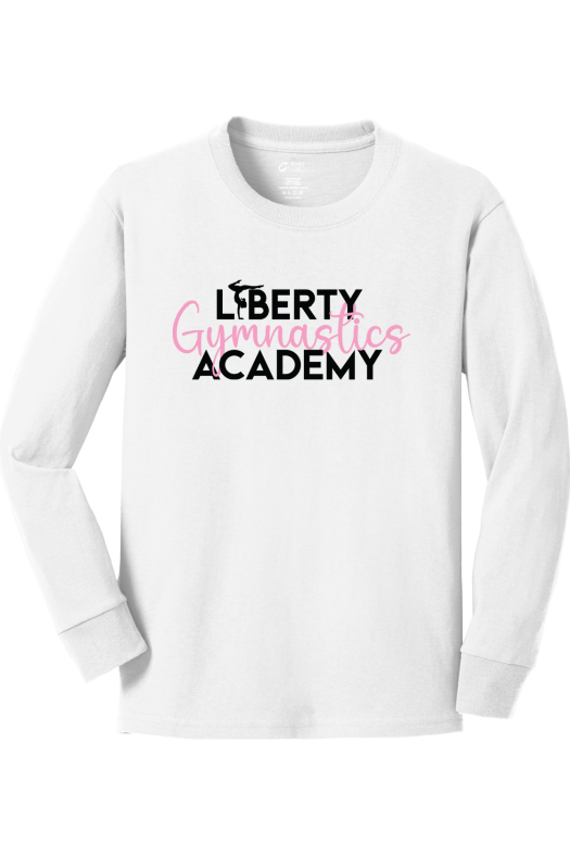 Liberty Gymnastic Academy Port & Company Youth Long Sleeve Core Cotton Tee. PC54YLS