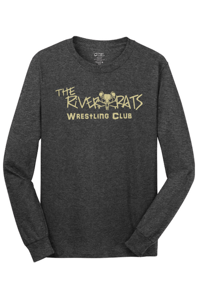 River Rats Wrestling Port & Company - Long Sleeve Core Cotton Tee. PC54LS