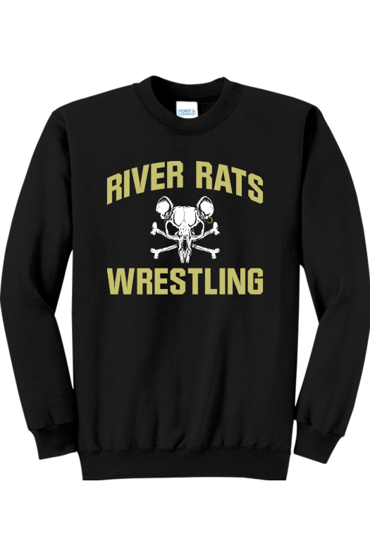 River Rats Wrestling Port & Company - Core Fleece Crewneck Sweatshirt. PC78