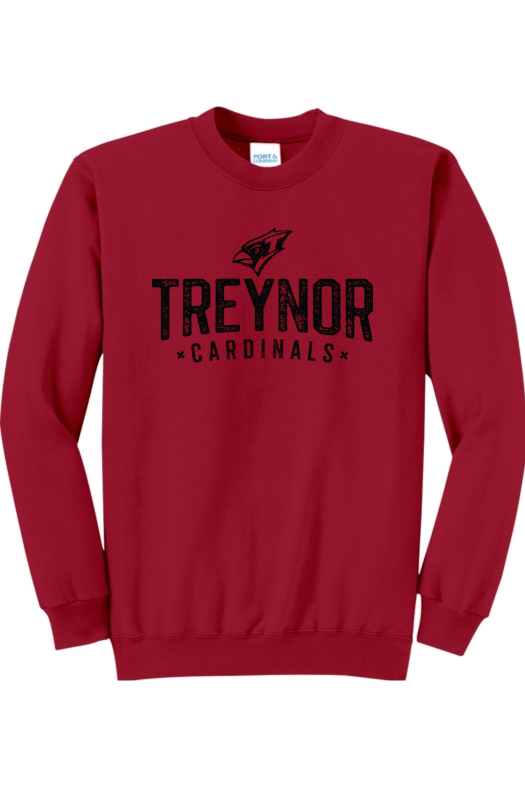 Treynor Wrestling Port & Company - Core Fleece Crewneck Sweatshirt. PC78