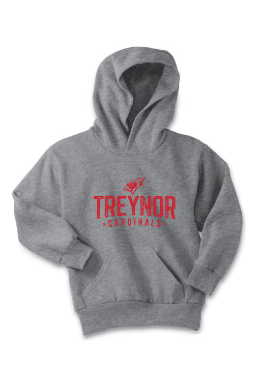 Treynor Wrestling Port & Company - Youth Core Fleece Pullover Hooded Sweatshirt. PC90YH