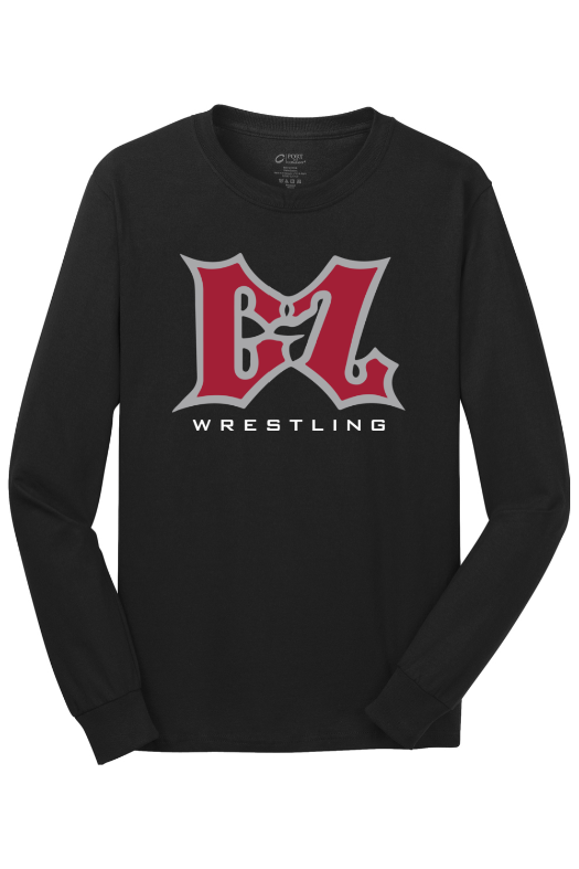 Ground Zero Wrestling Port & Company - Long Sleeve Core Cotton Tee. PC54LS