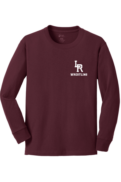 University of Arkansas at Little Rock - Wrestling Port & Company Youth Long Sleeve Core Cotton Tee. PC54YLS